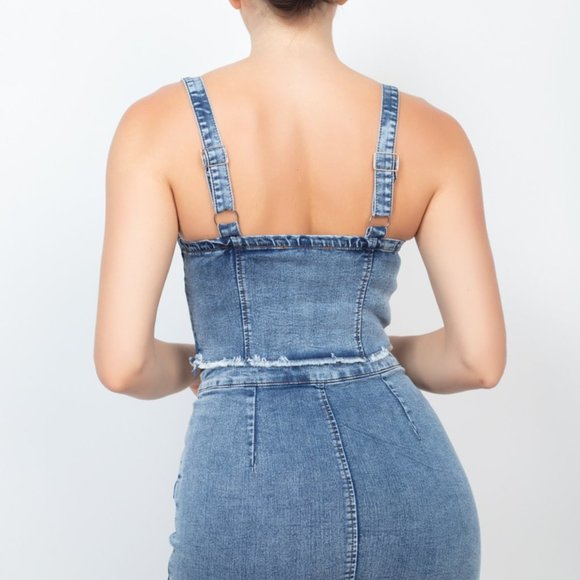 Alani Denim Skirt Set - Picture 7 of 7